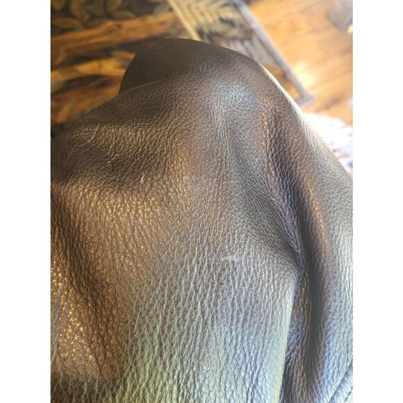 Vintage Tommy Hilfiger Coat Men's XL Black Leather Double Breasted Quilted - Picture 9 of 9